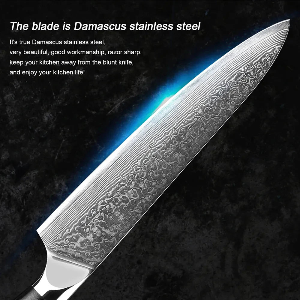 Akarui (あかるい) Japanese Santoku Chef Knife with Ebony Handle