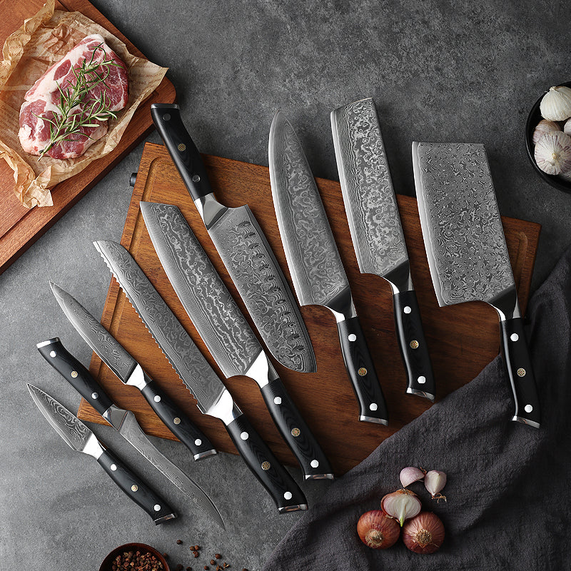 Akarui (あかるい) Japanese Santoku Chef Knife with Ebony Handle