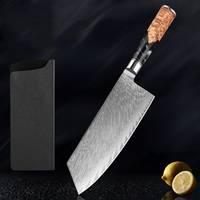 SAKUTO (作東) Japanese Damascus Steel Kitchen Knife Set With Resin Handle