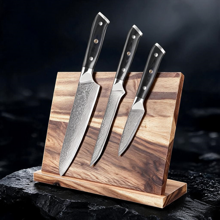 Akarui (あかるい) Japanese Santoku Chef Knife with Ebony Handle