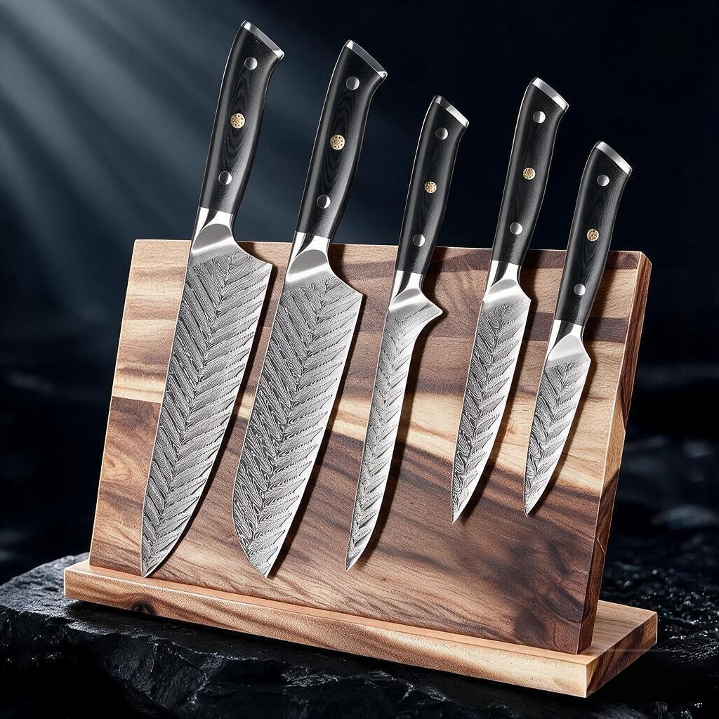 Daichi (だいち) Damascus VG10 Steel Kitchen Knives Set