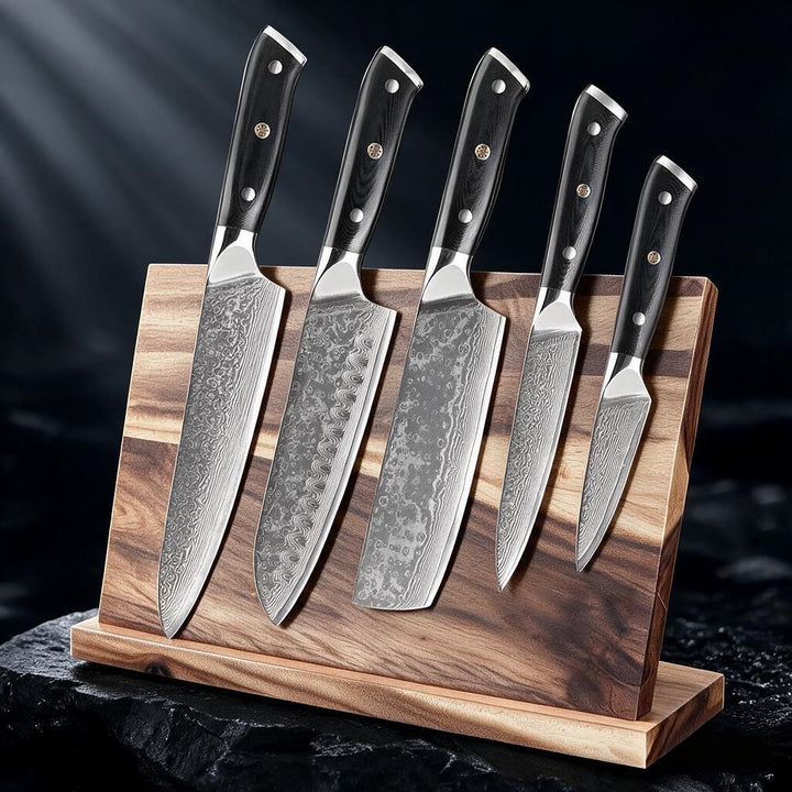 Akarui (あかるい) Japanese Santoku Chef Knife with Ebony Handle