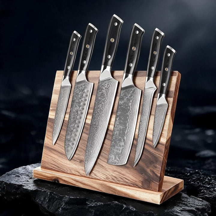 Akarui (あかるい) Japanese Santoku Chef Knife with Ebony Handle