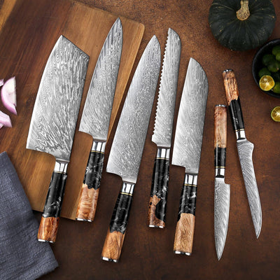 Sakuto Japanese Knives Chef Knife Set Best Japanese Damascus Knives Ultra Sharp