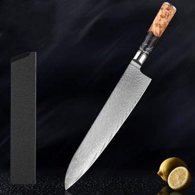 SAKUTO (作東) Japanese Damascus Steel Kitchen Knife Set With Resin Handle