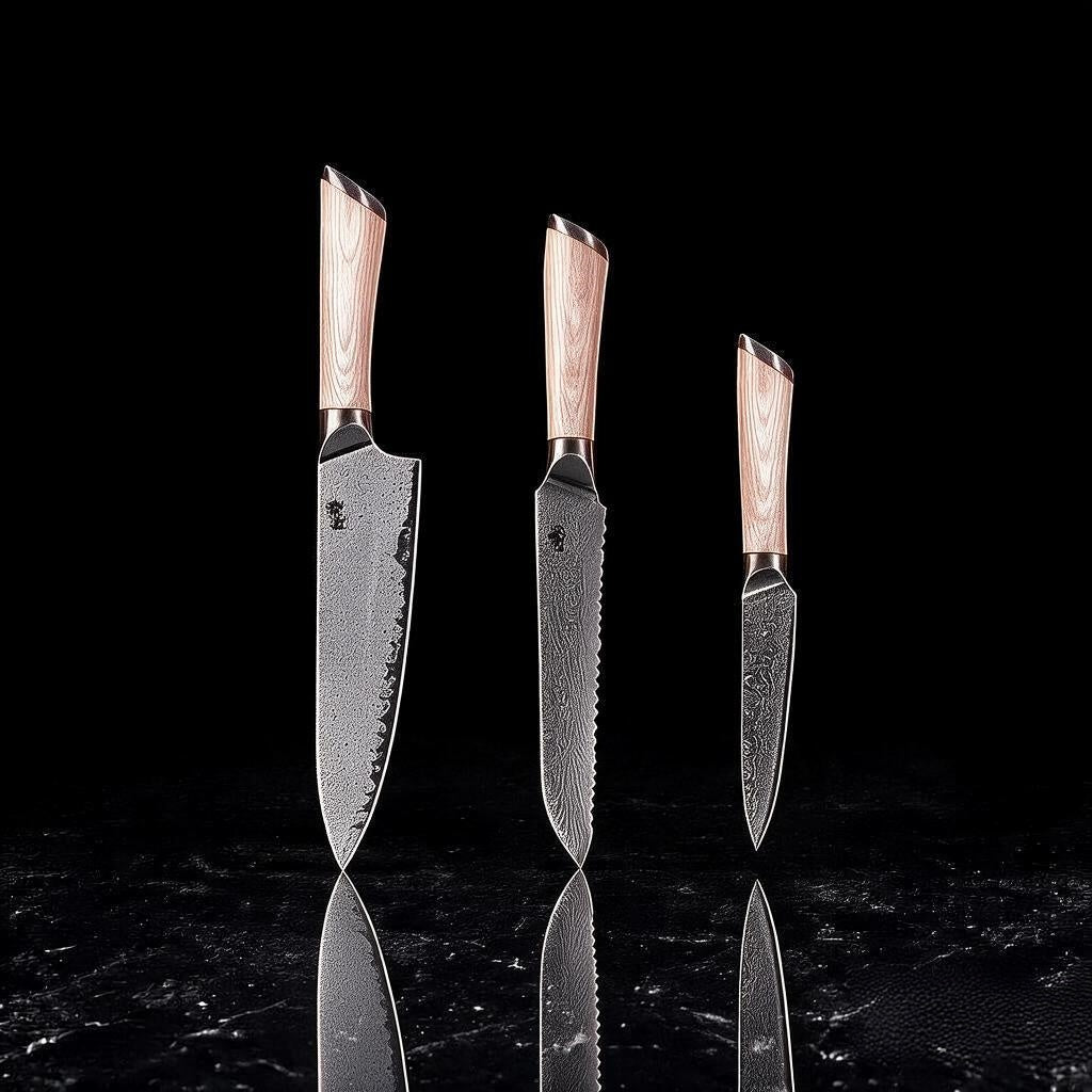 Kasami (かすみ) Japanese Damascus Steel Kitchen Knives Set