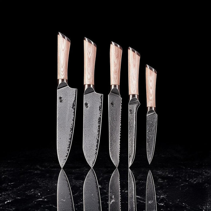 Kasami (かすみ) Japanese Damascus Steel Kitchen Knives Set