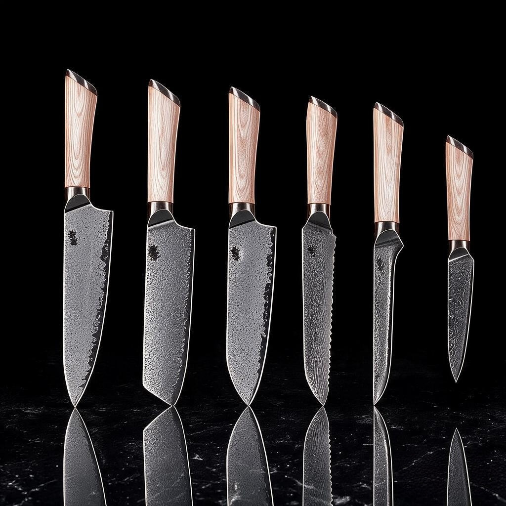 Kasami (かすみ) Japanese Damascus Steel Kitchen Knives Set