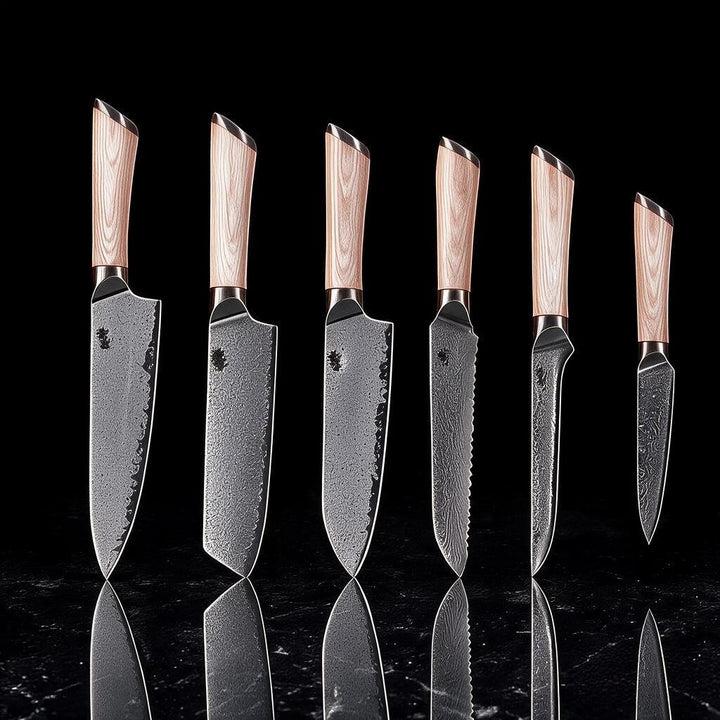 Kasami (かすみ) Japanese Damascus Steel Kitchen Knives Set