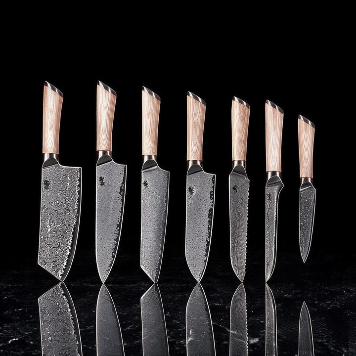 Kasami (かすみ) Japanese Damascus Steel Kitchen Knives Set