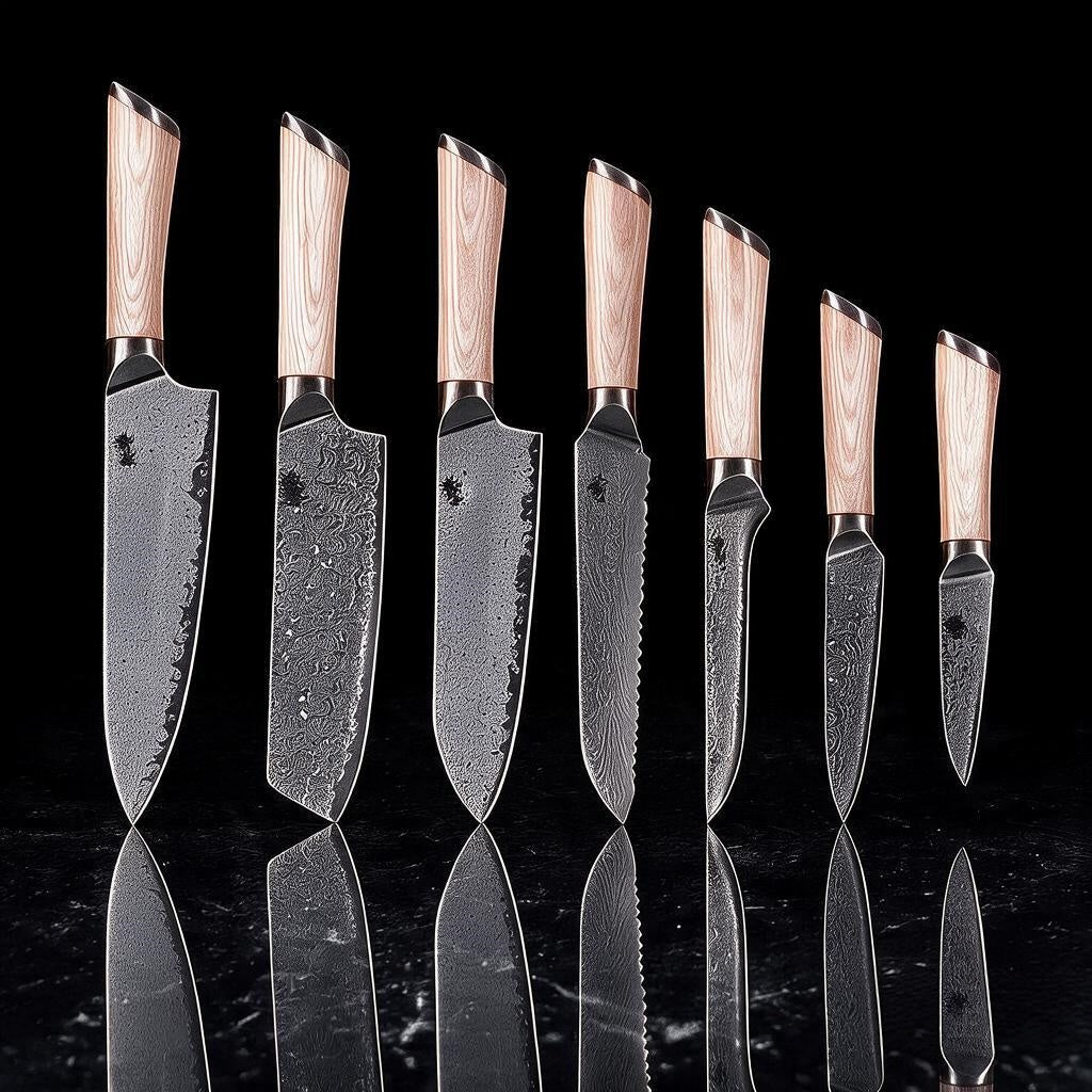 Kasami (かすみ) Japanese Damascus Steel Kitchen Knives Set