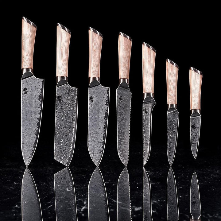 Kasami (かすみ) Japanese Damascus Steel Kitchen Knives Set