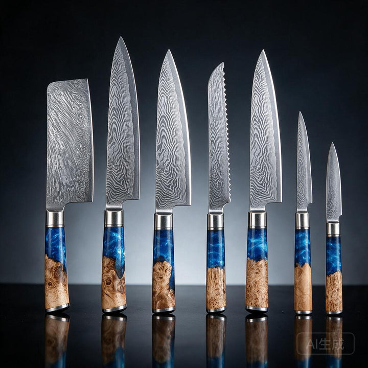Professional Japanese Damascus Steel Knife Set – Ultra Sharp 67-Layer Chef &amp; Kitchen Cutlery