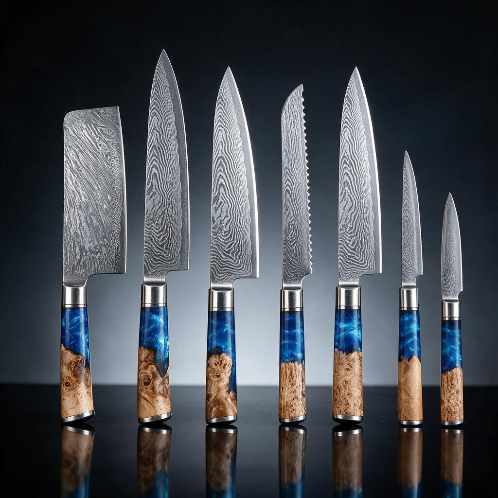Professional Japanese Damascus Steel Knife Set – Ultra Sharp 67-Layer Chef &amp; Kitchen Cutlery