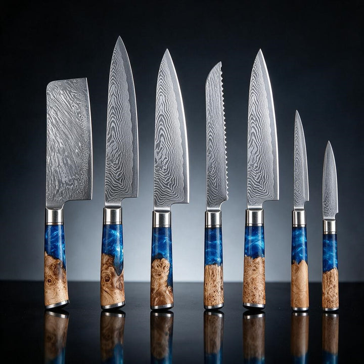 Professional Japanese Damascus Steel Knife Set – Ultra Sharp 67-Layer Chef &amp; Kitchen Cutlery