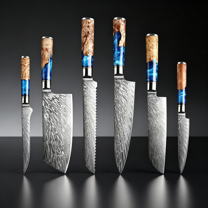 Kitchen Knife Set, Japanese Damascus Steel Set Knife Professional Ultra Sharp Chef Knife