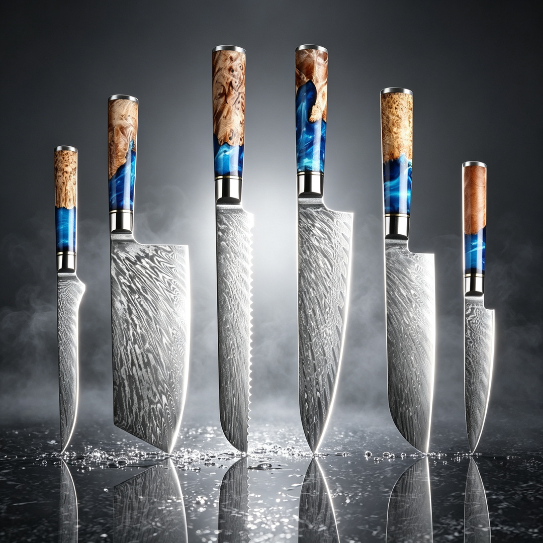 Sakuto Japanese Knives Chef Knife Set, Best Japanese Damascus Knives Ultra Sharp