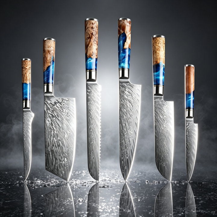 Sakuto Japanese Knives Chef Knife Set, Best Japanese Damascus Knives Ultra Sharp