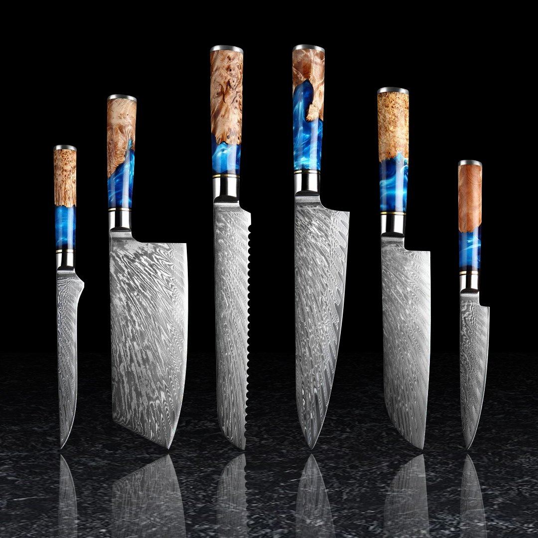 Sakuto Japanese Knives Chef Knife Set Best Japanese Damascus Knives Ultra Sharp Blade