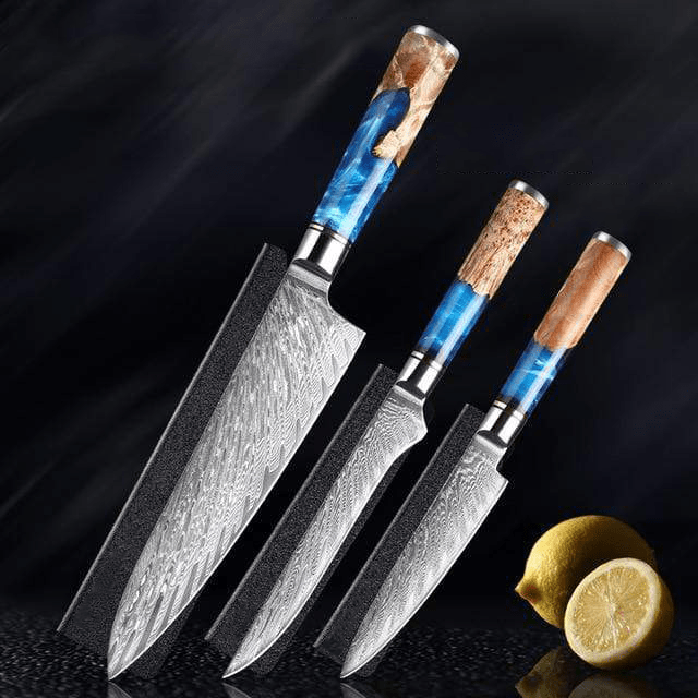 Sakuto Japanese Knives Chef Knife Set Best Japanese Damascus Knives Ultra Sharp Blade