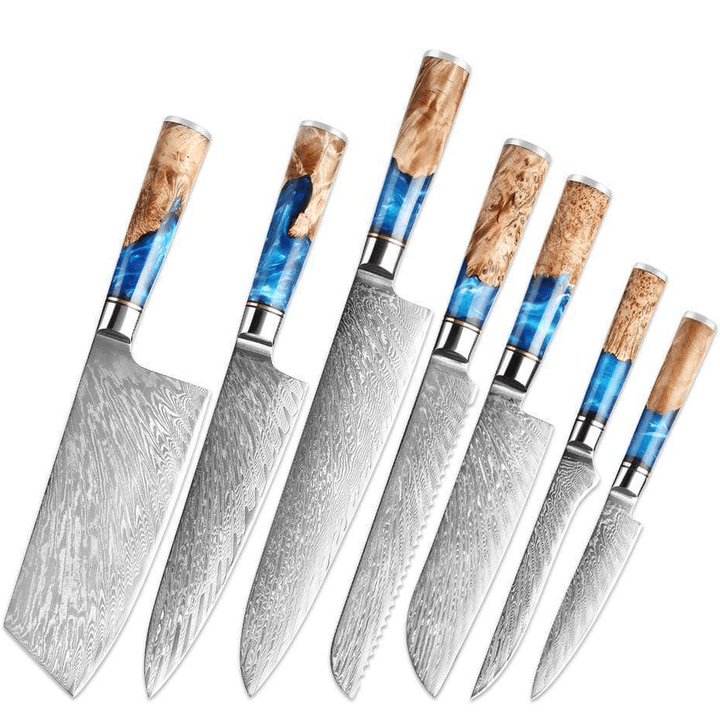 Sakuto Japanese Knives Chef Knife Set Best Japanese Damascus Knives Ultra Sharp Blade