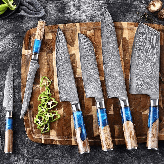 Sakuto Japanese Knives Chef Knife Set Best Japanese Damascus Knives Ultra Sharp Blade